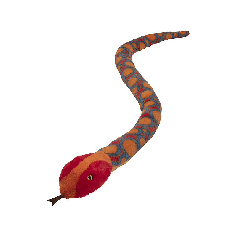 Nature Planet Pluche dieren knuffels regenboog Boa slang van 150 cm -