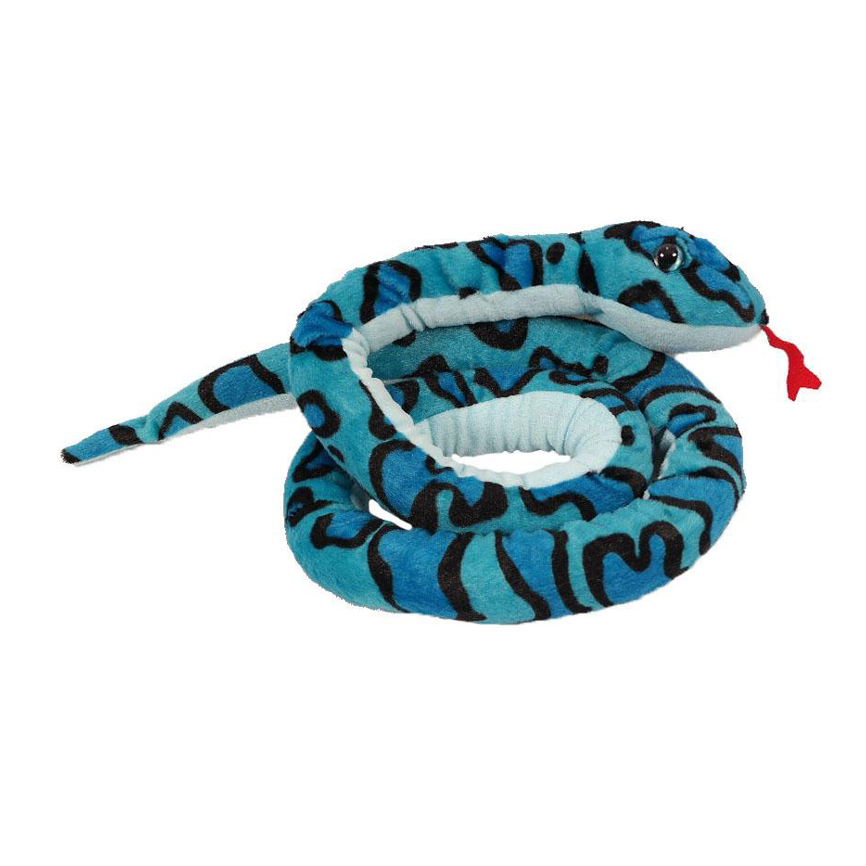 PIA Soft Toys Pia Toys Knuffeldier Boomslang - zachte pluche stof - blauw - kwaliteit knuffels - 250 cm -