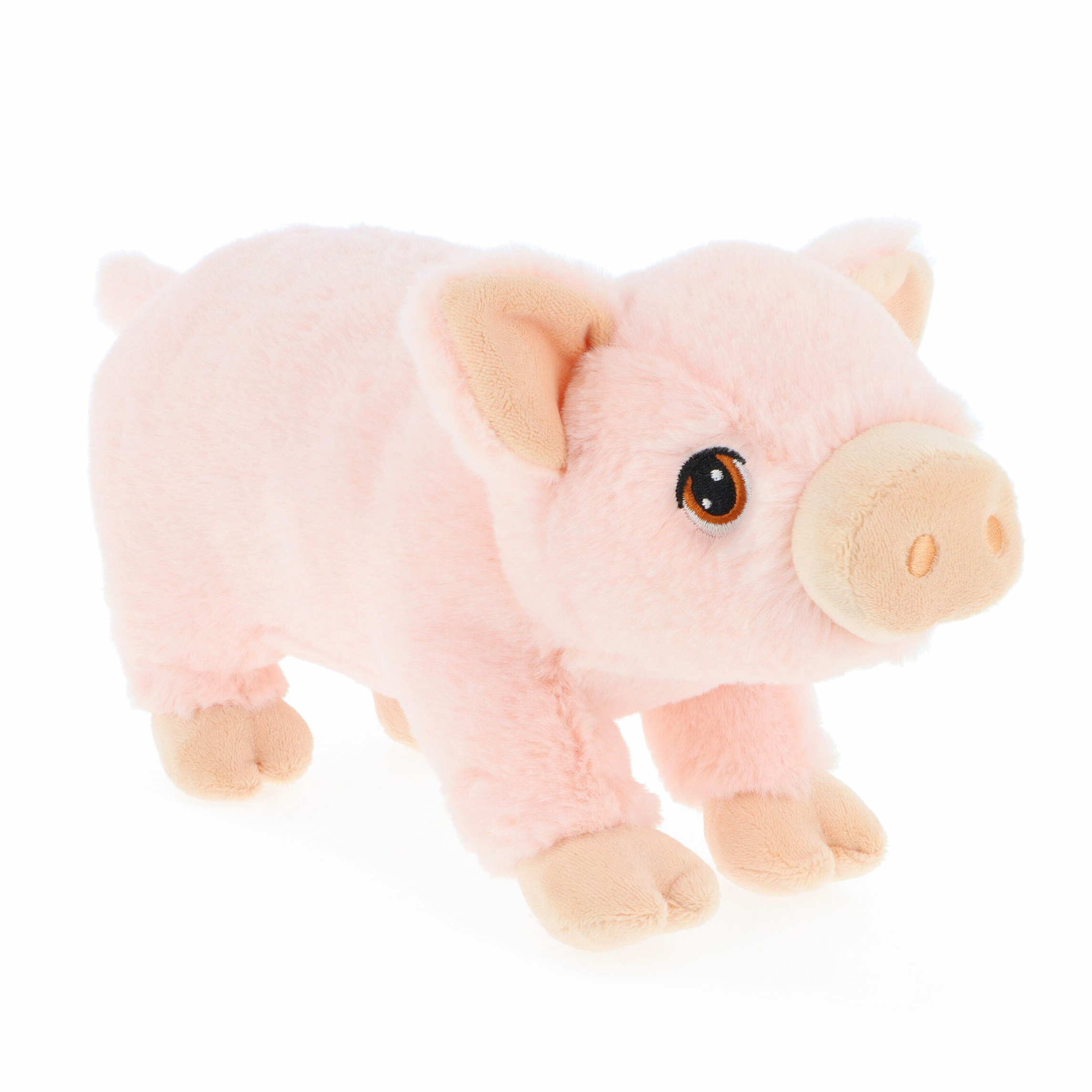 Keel Toys pluche varken/biggetje knuffeldier - roze - lopend - 28 cm -