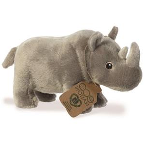 Aurora Pluche knuffeldier neushoorn - grijs - 24 cm - Safari dieren thema -