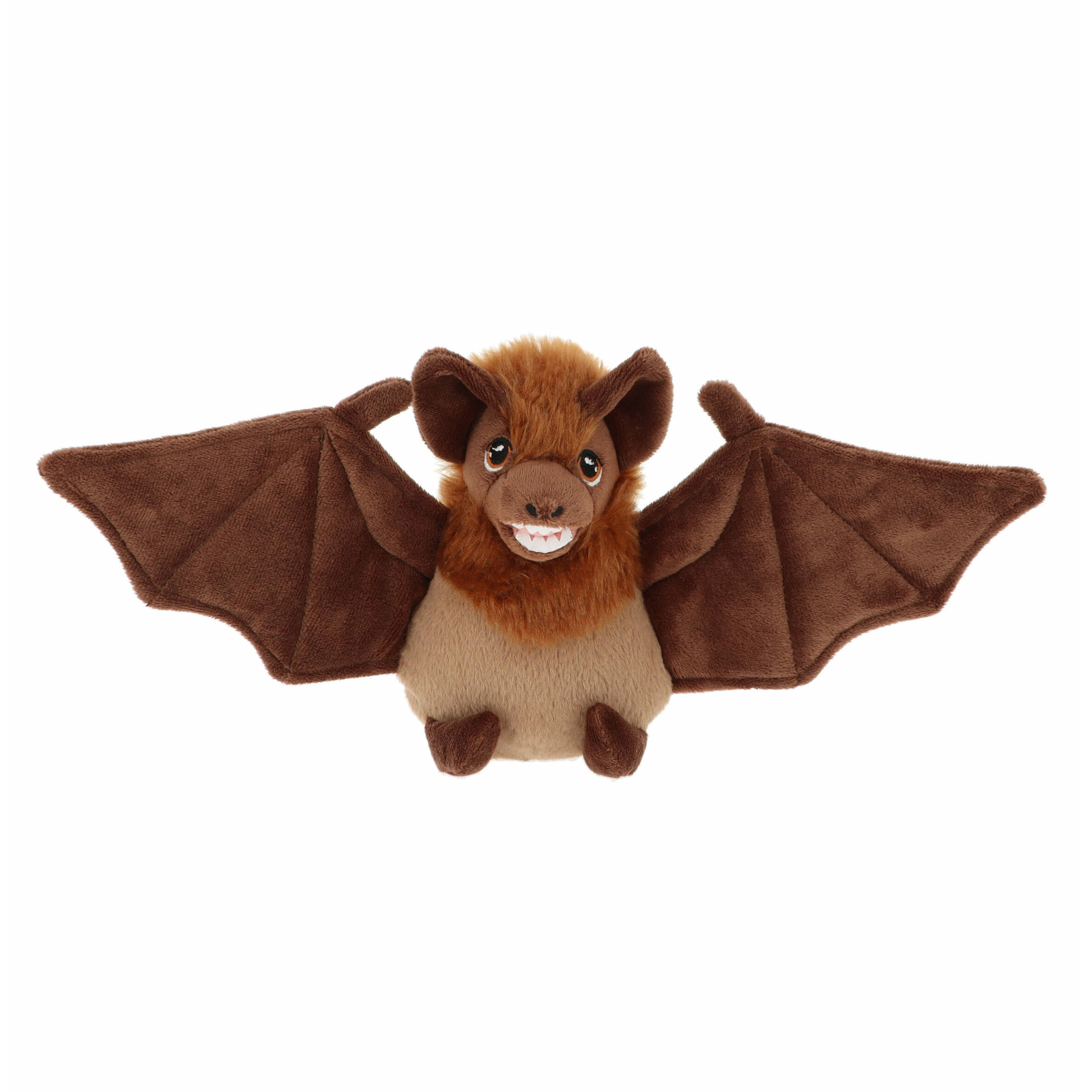 Keel Toys pluche vleermuis knuffeldier - bruin - vliegend - 15 cm -