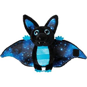Pluche knuffeldier vleermuis - blauw/zwart - 17 cm - speelgoed -