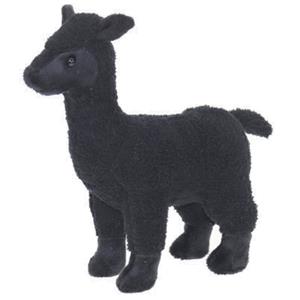 Pluche knuffel dieren zwarte Alpaca van 20 cm -