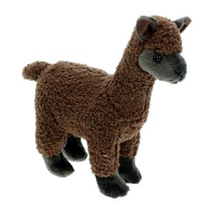 Pluche knuffel dieren bruine Alpaca van 20 cm -