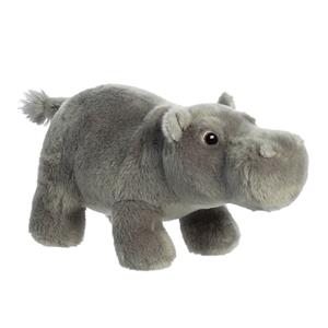 Aurora Pluche dieren knuffels nijlpaard van 14 x 27 cm -