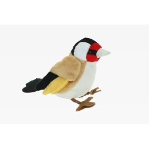 Pluche zangvogel putter knuffel 12 cm -