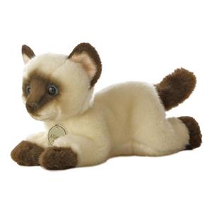 Aurora Pluche dieren knuffels siamese kat van 20 cm -