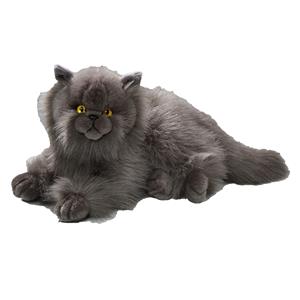 CarlDick Knuffeldier Perzische kat/poes - zachte pluche stof - premium kwaliteit knuffels - grijs - 30 cm -