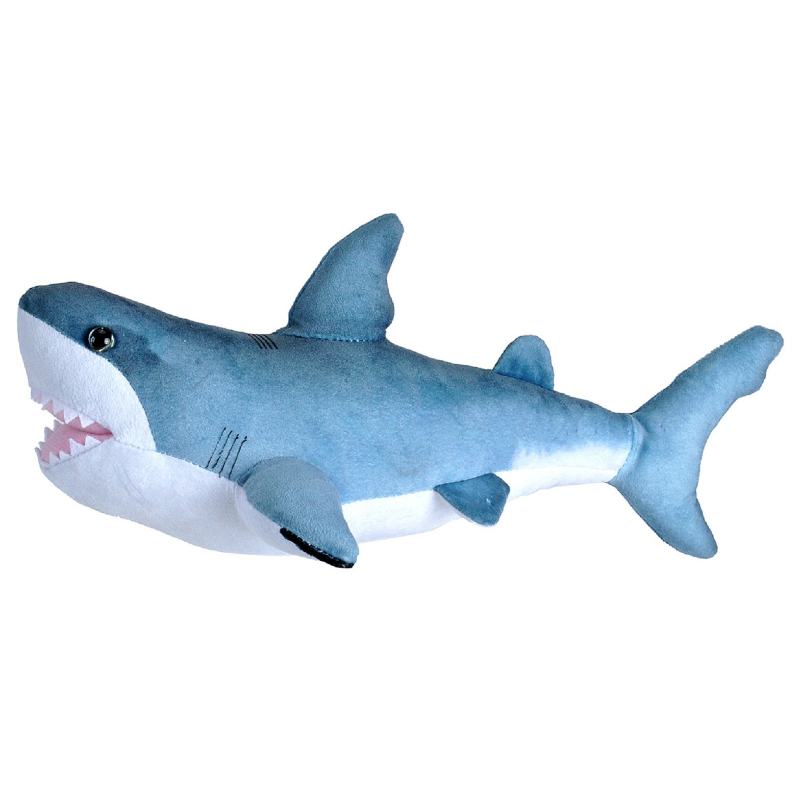 Pluche knuffel witte haai van 35 cm -