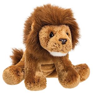 Suki Gifts Pluche knuffeldier Leeuw - bruin - 13 cm - safari thema -