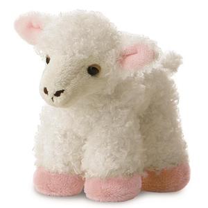 Aurora Pluche witte schaap/lam knuffel 20 cm speelgoed -