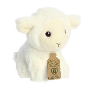 Aurora Pluche dieren knuffels schaap/lammetje van 13 cm -