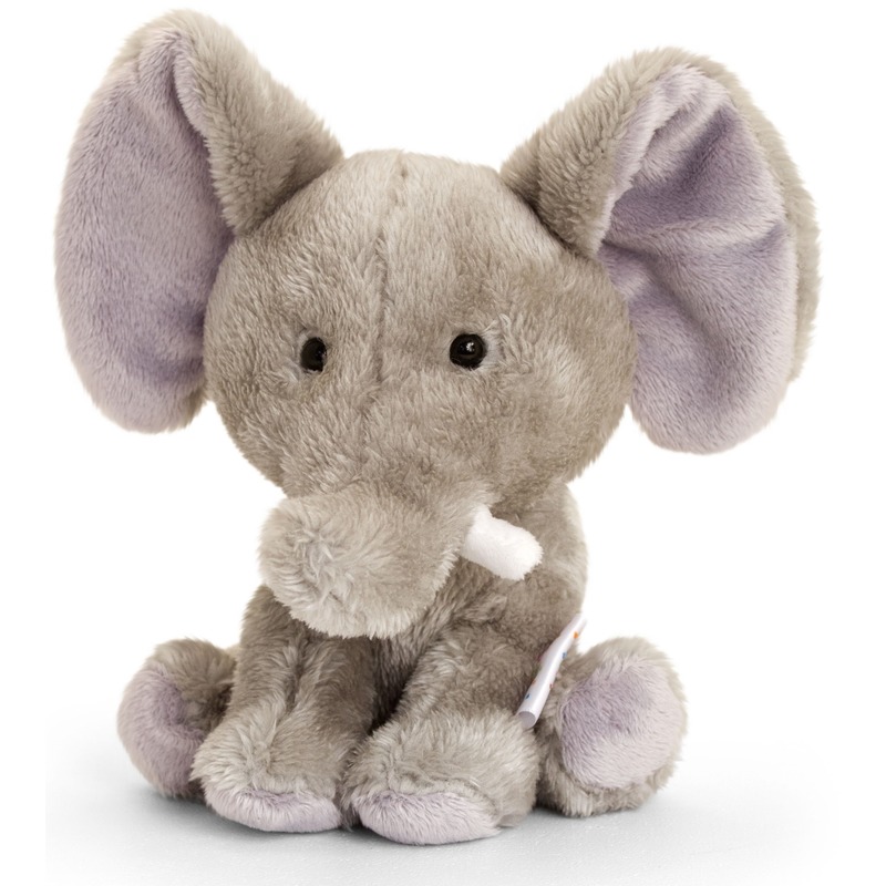 Keel Toys pluche olifant knuffel 14 cm -