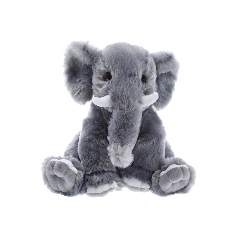 Cepewa Pluche olifant dierenknuffel grijs 25 cm -