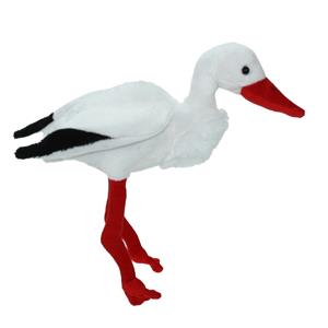 Pluche knuffel dieren Ooievaar vogel van 22 cm -