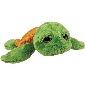 Suki Gifts pluche zeeschildpad Jules knuffeldier - cute eyes - donkergroen - 14 cm -