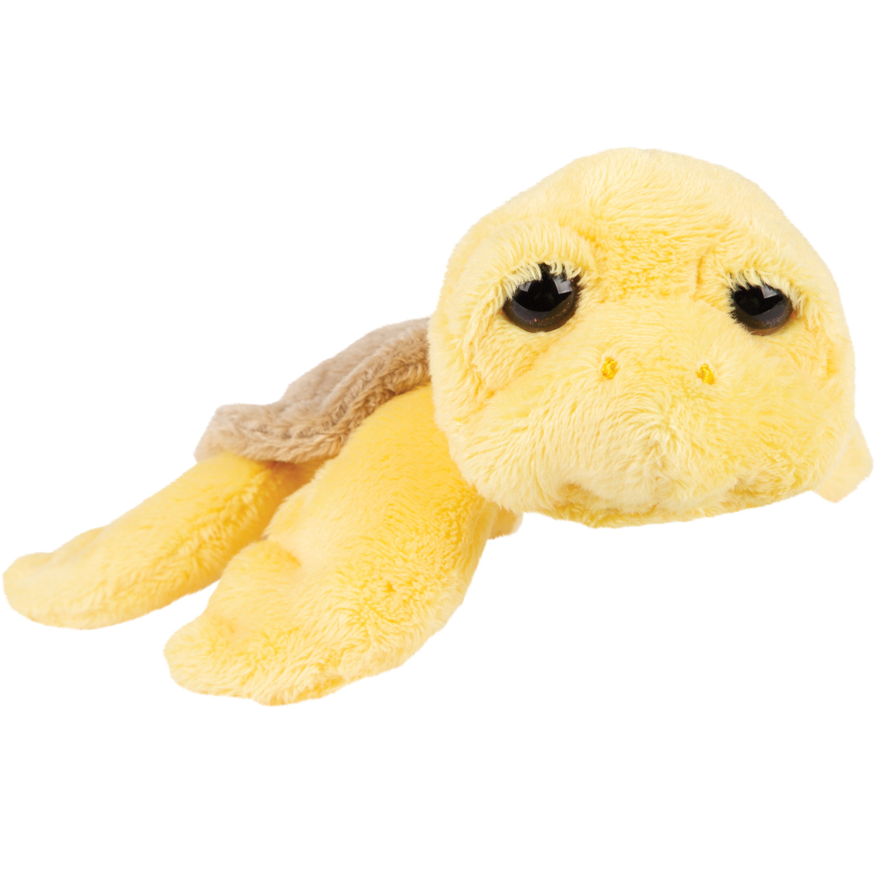 pluche zeeschildpad Jules knuffeldier - cute eyes - geel - 14 cm -