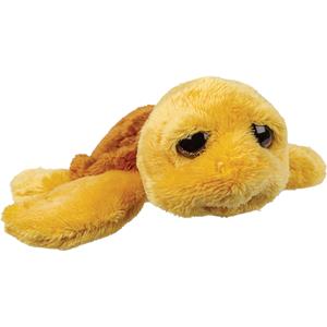 pluche zeeschildpad Jules knuffeldier - cute eyes - okergeel - 14 cm -