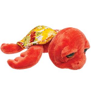 pluche zeeschildpad Jules knuffeldier - cute eyes - rood - 14 cm -