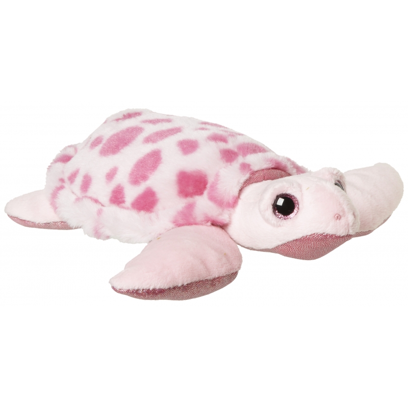 Nature Planet Pluche roze zeeschildpad knuffel 23 cm -