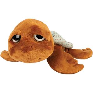 Suki Gifts pluche zeeschildpad Jules knuffeldier - cute eyes - donkerbruin - 24 cm -