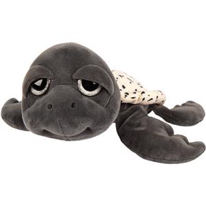 Suki Gifts pluche zeeschildpad Jules knuffeldier - cute eyes - donkergrijs - 24 cm -