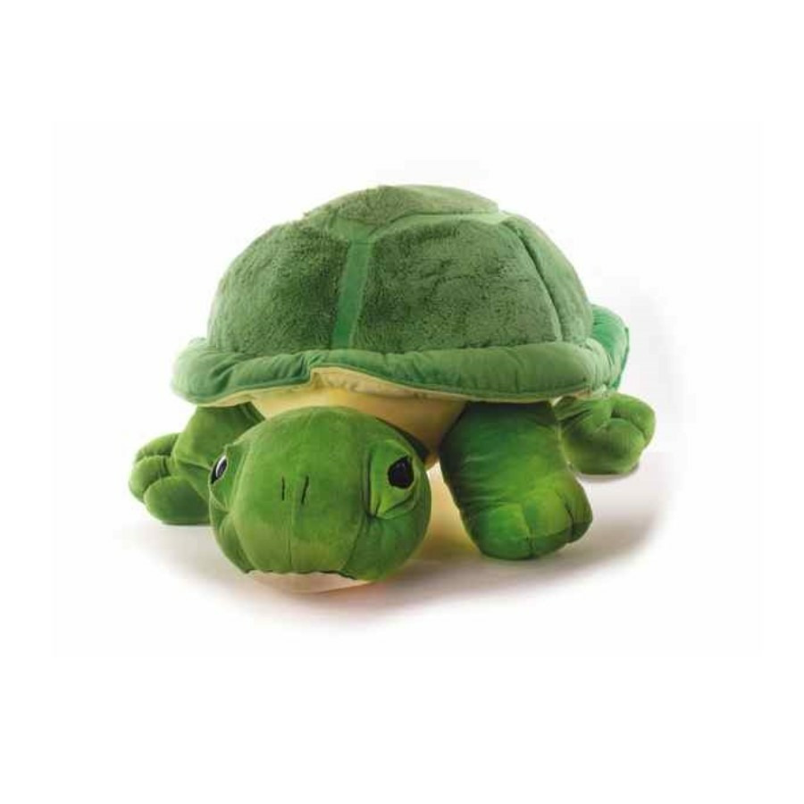 Inware pluche schildpad knuffeldier - groen - staand - 53 cm -