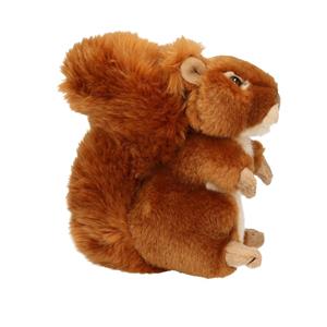 CarlDick Pluche knuffeldier eekhoorn zittend/liggend 17cm -