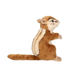 Zittende pluche knuffel eekhoorn 17 cm -