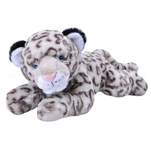 Wild Republic Pluche knuffel dieren Eco-kins sneeuw luipaard/panter van 30 cm -