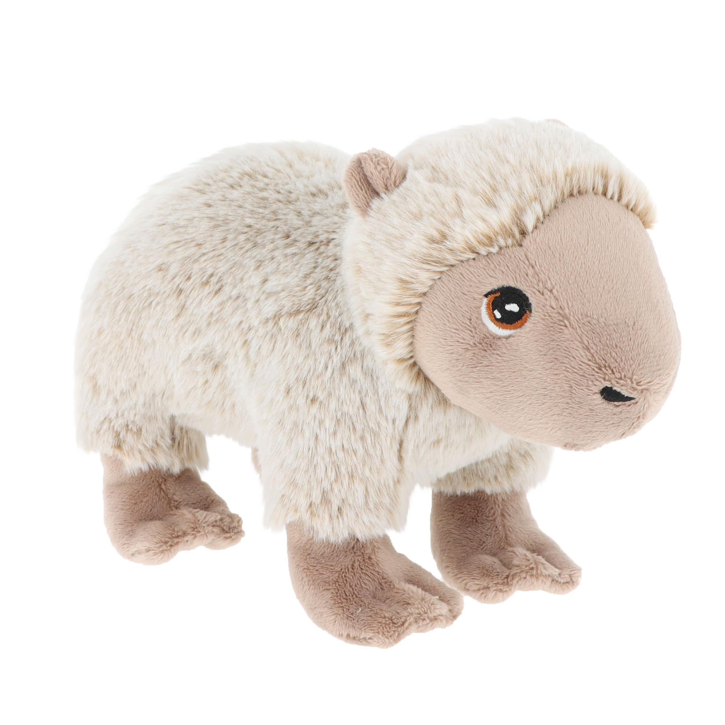 Keel Toys pluche Capybara knuffeldier - grijs - staand - 20 cm -