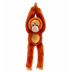 Keel Toys pluche Orang Utan aap knuffeldier - rood/bruin - hangend - 50 cm -