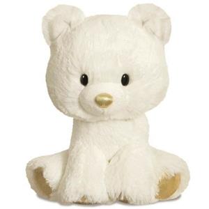 Aurora Pluche knuffeldier ijsbeer - wit - 20 cm - pooldieren thema -