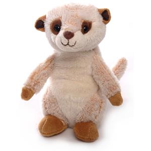 pluche stokstaartje knuffeldier - beige - staand - 20 cm -