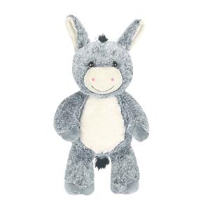 Knuffeldier Ezel Hendrik - zachte pluche stof - dieren knuffels - grijs - 33 cm -