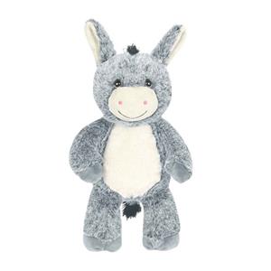 Sandy Knuffeldier Ezel Hendrik - zachte pluche stof - dieren knuffels - grijs - 33 cm -