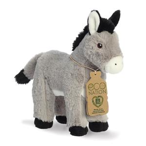 Pluche dieren knuffels ezel van 28 cm -