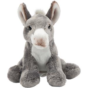 Suki Gifts Pluche knuffeldier Ezel - grijs - 33 cm - boerderij thema -