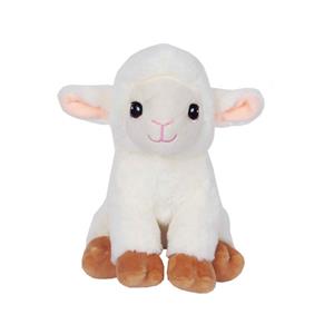 Sandy Knuffeldier Lammetje/schaap Lisa - zachte pluche stof - dieren knuffels - wit - 23 cm -