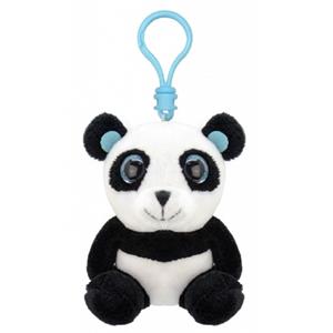 Pluche mini panda knuffel sleutelhanger 9 cm -