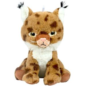 Knuffeldier Lynx Lonnie - zachte pluche stof - dieren knuffels - lichtbruin - 23 cm -