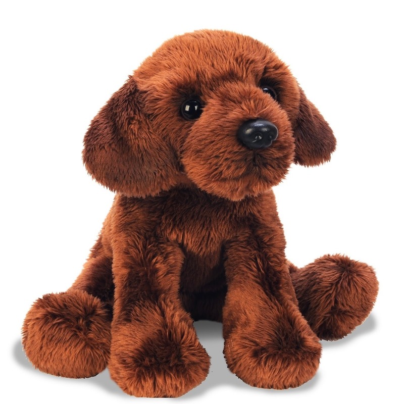 Suki Gifts Pluche Labrador knuffel hond bruin 12 cm -