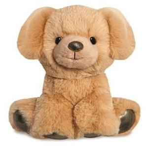 Aurora Pluche knuffeldier labrador hond - lichtbruin/blond - 20 cm - huisdieren thema -