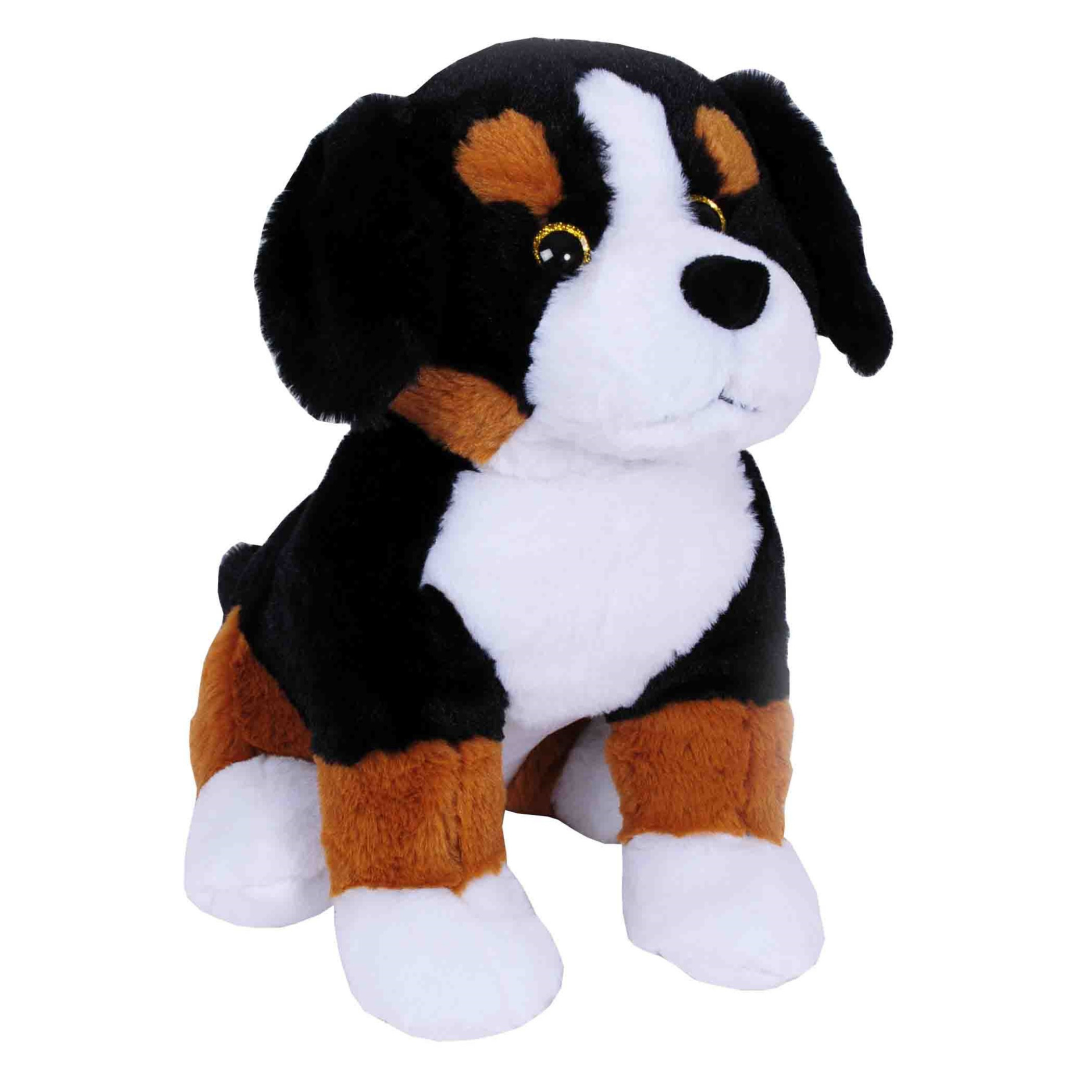Sandy Pluche speelgoed knuffeldier Berner Sennen hond van 33 cm -