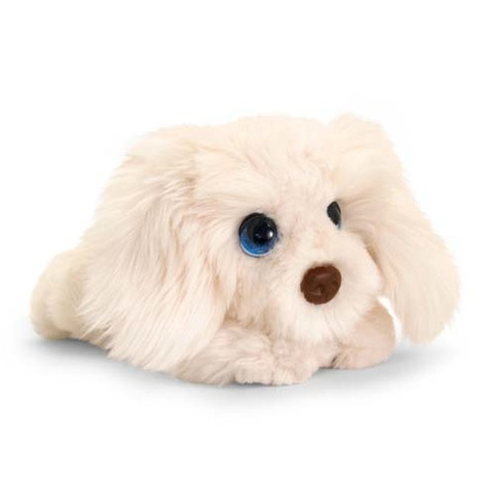 Keel Toys pluche witte pup Labradoodle honden knuffel 32 cm -