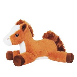 Sandy Knuffeldier Paard Merry - zachte pluche stof - dieren knuffels - lichtbruin - 30 cm -