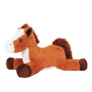 Sandy Knuffeldier Paard Merry - zachte pluche stof - dieren knuffels - lichtbruin - cm -