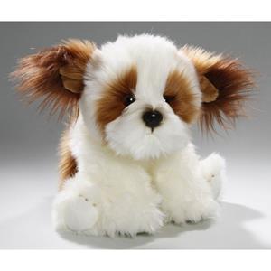 CarlDick Zittende pluche knuffel shih tzu hond 24 cm -