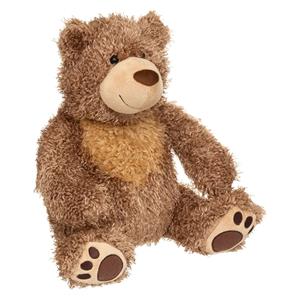 Atmosphera Knuffeldier Beer Yogi - zachte pluche stof - wilde dieren knuffels - bruin - 45 cm -