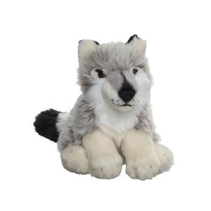 Nature Planet Pluche kleine wolf knuffel van 16 cm -